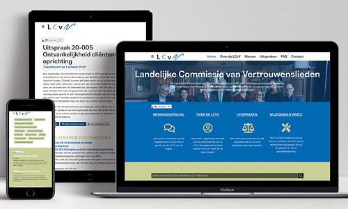 Website Landelijke Commissie van Vertrouwenslieden