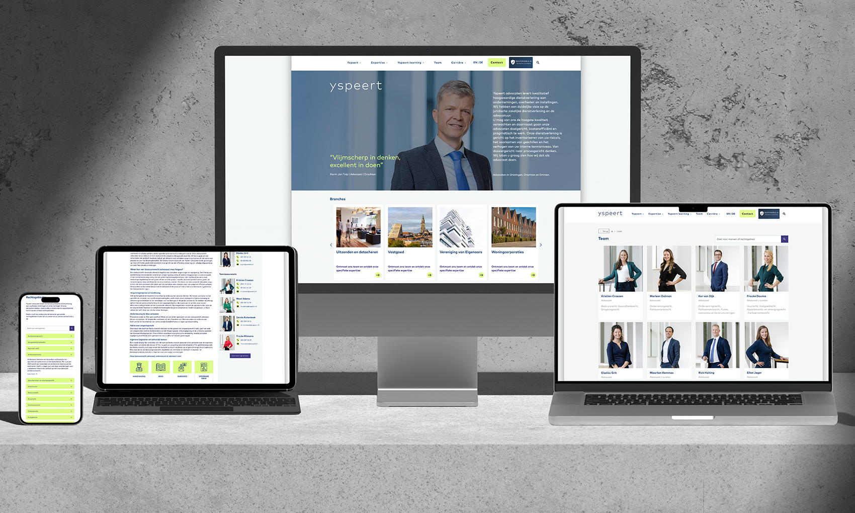 Website design voor Yspeert advocaten