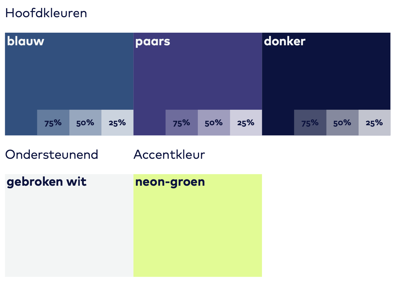 Yspeert kleurenpalet