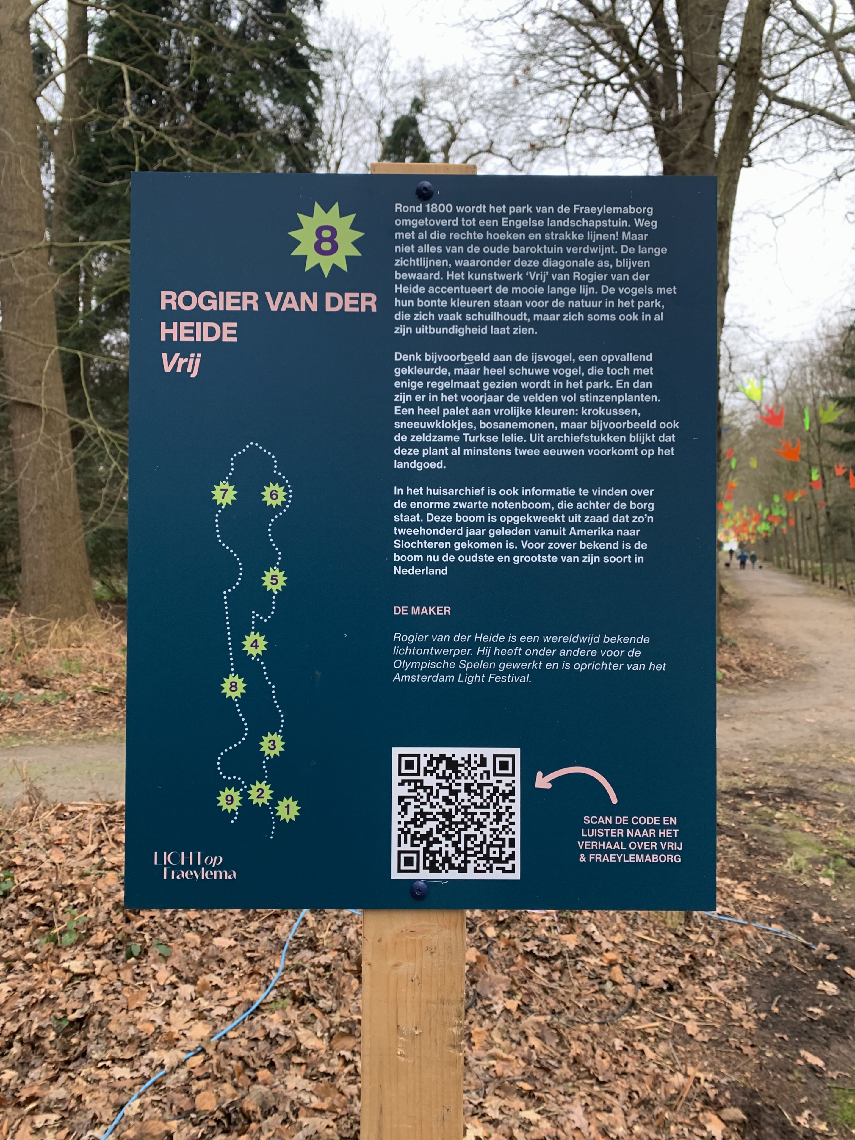 Licht op Fraeylema routebord